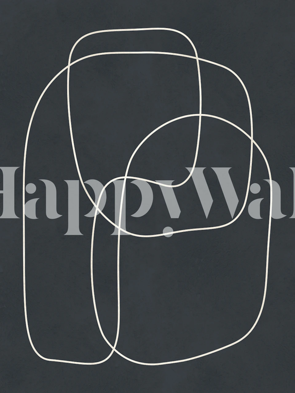 Curved lines wallpaper design in a room