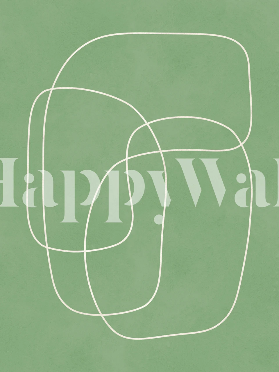 Curved lines wallpaper design in a room