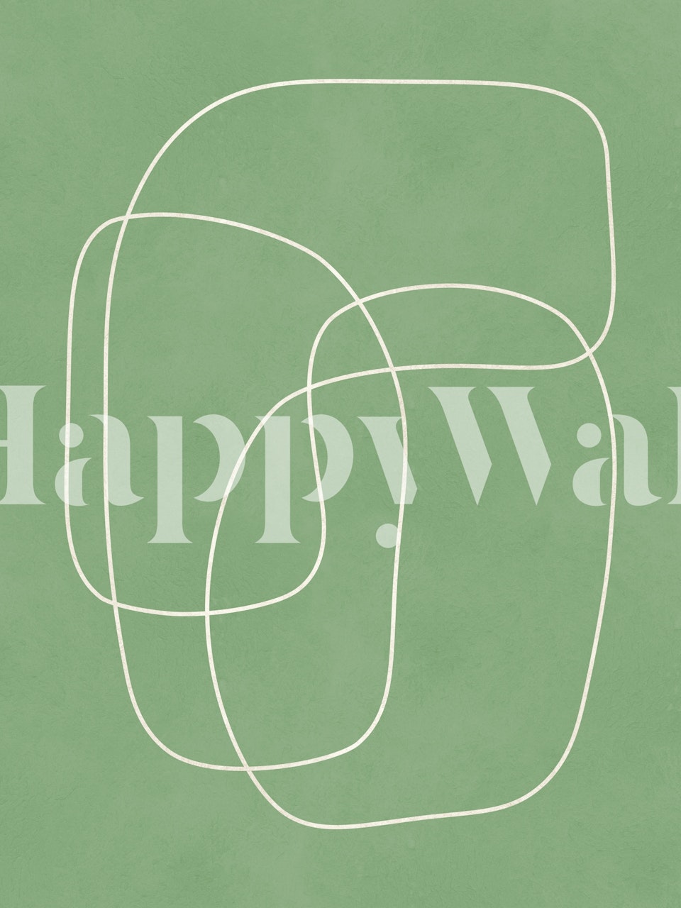 Curved lines wallpaper design in a room