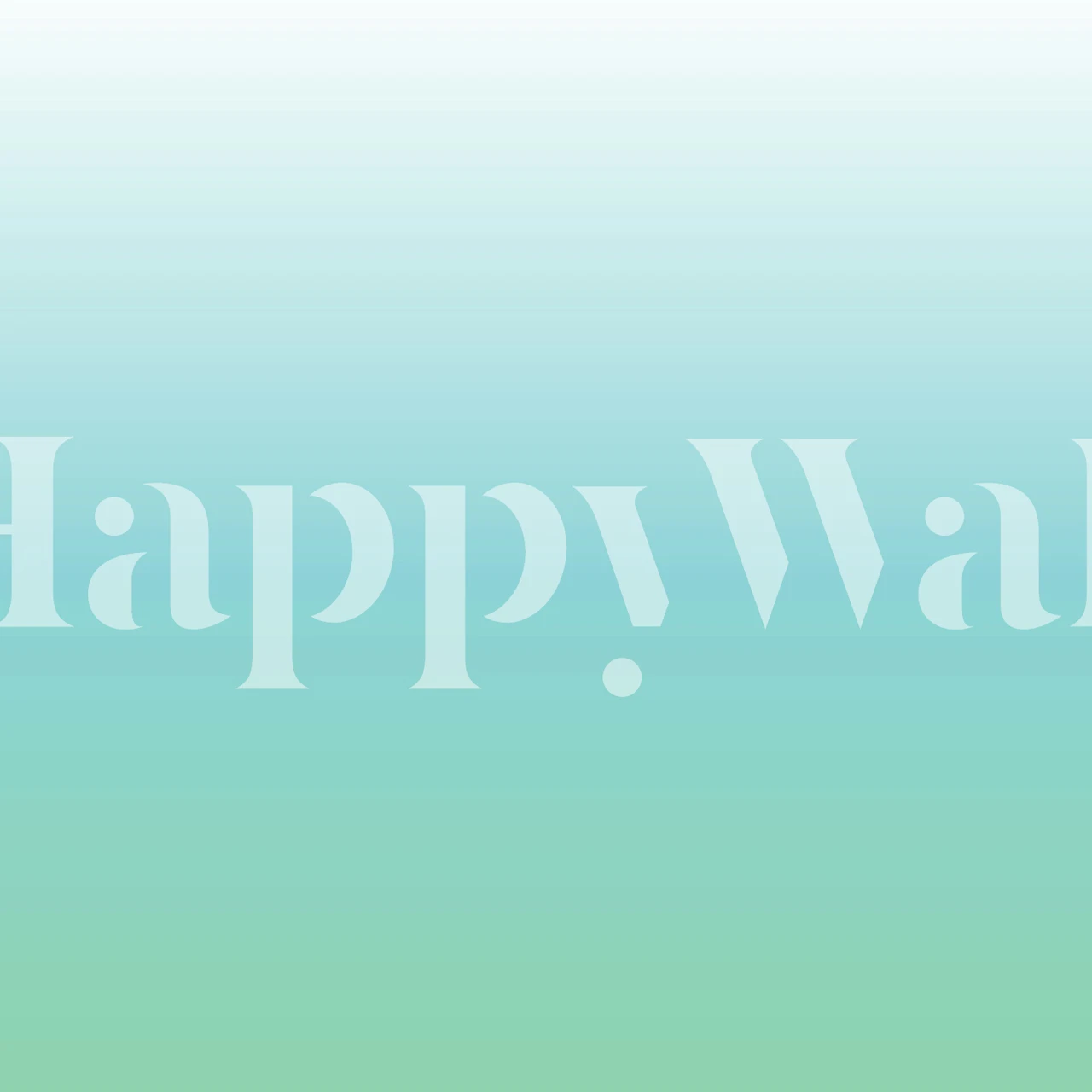 Mint og blue gradient tapet i et rom