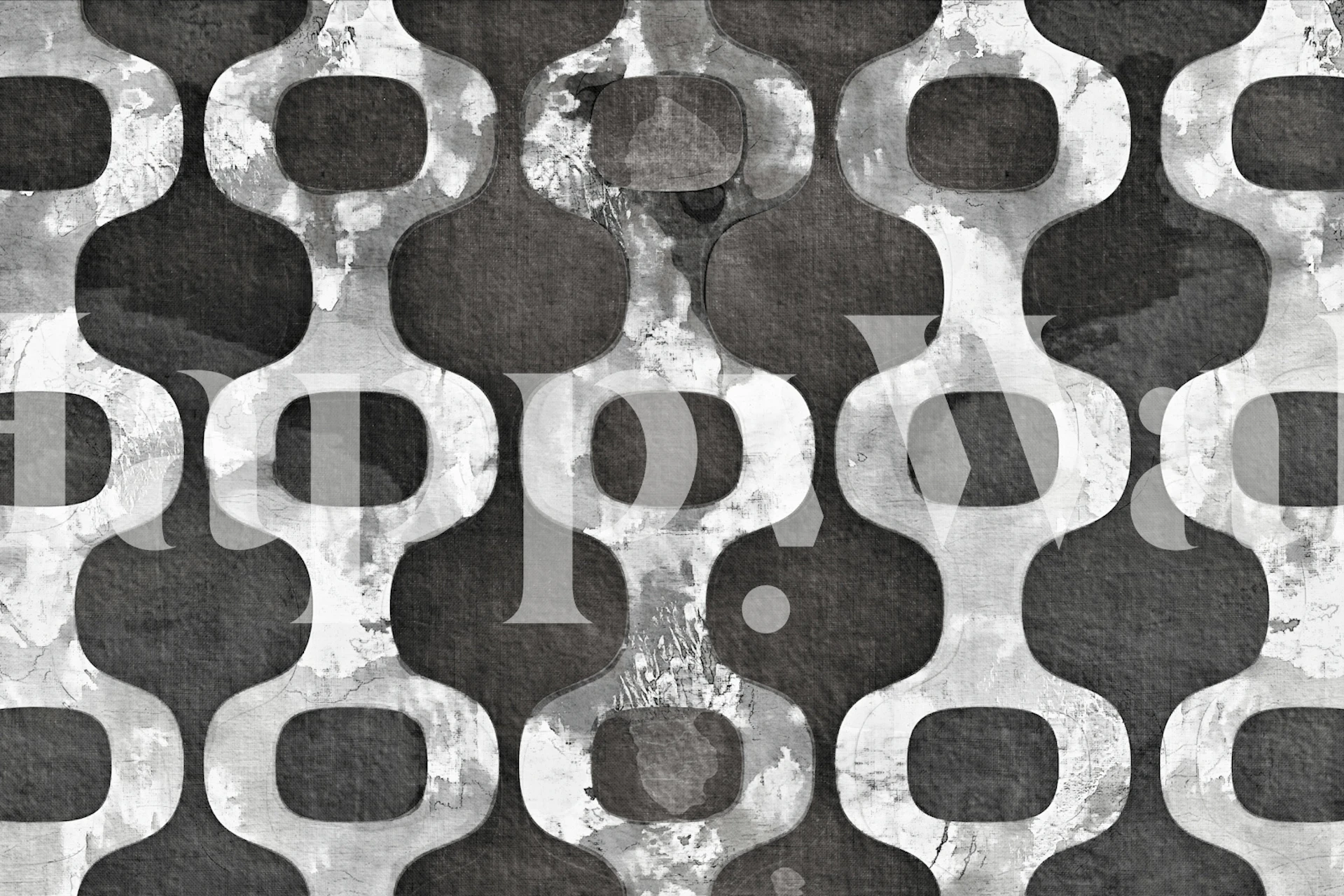 Black White Retro Dream wallpaper pattern