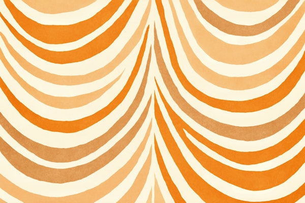 Boho Bow Shapes Warm Tangerine Orange