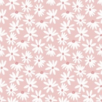 Retro Summer Daisies Pattern Small 4 tapete