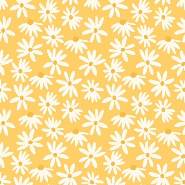 Retro Summer Daisies Pattern Small 5