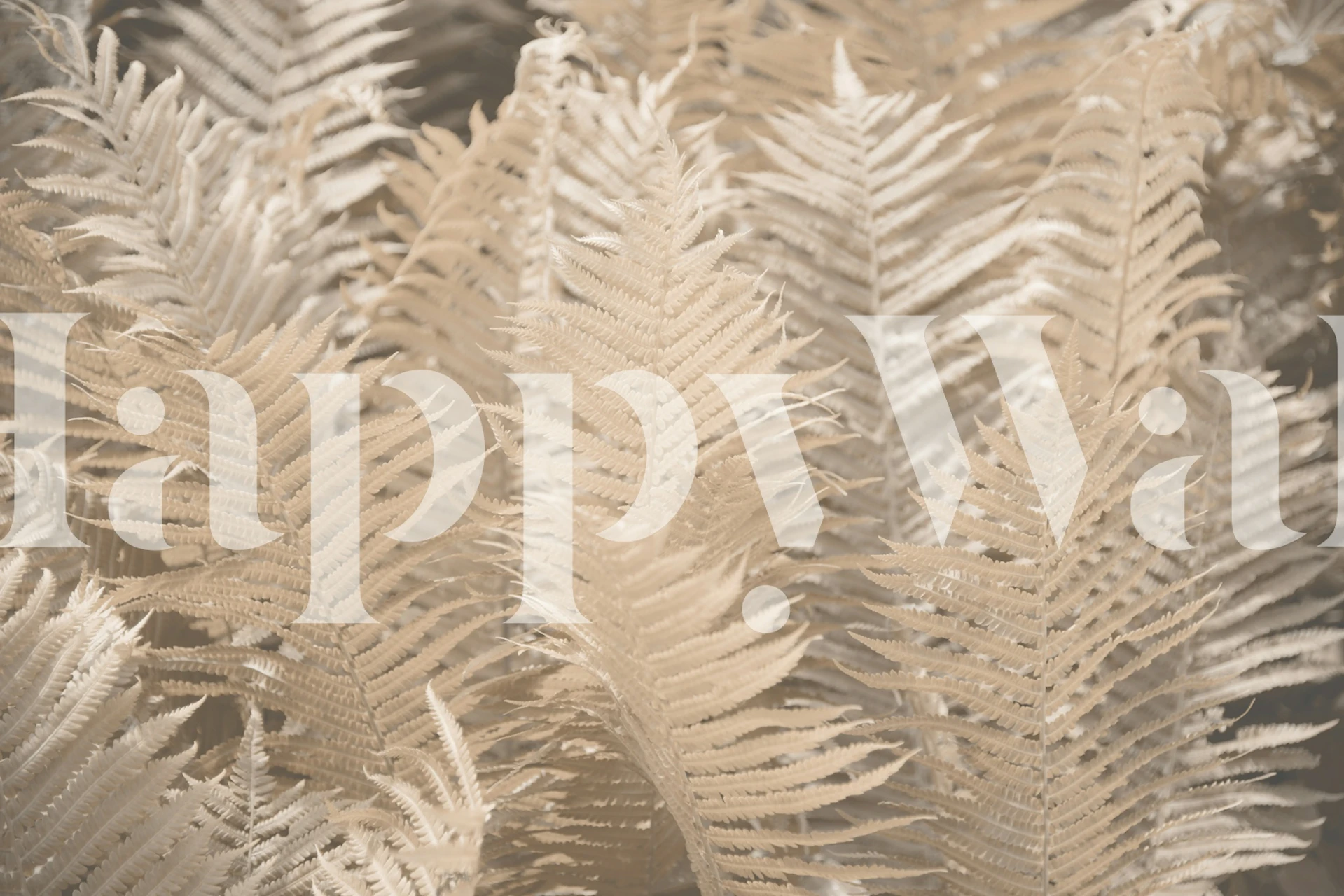 Wallpaper with fern leaves design