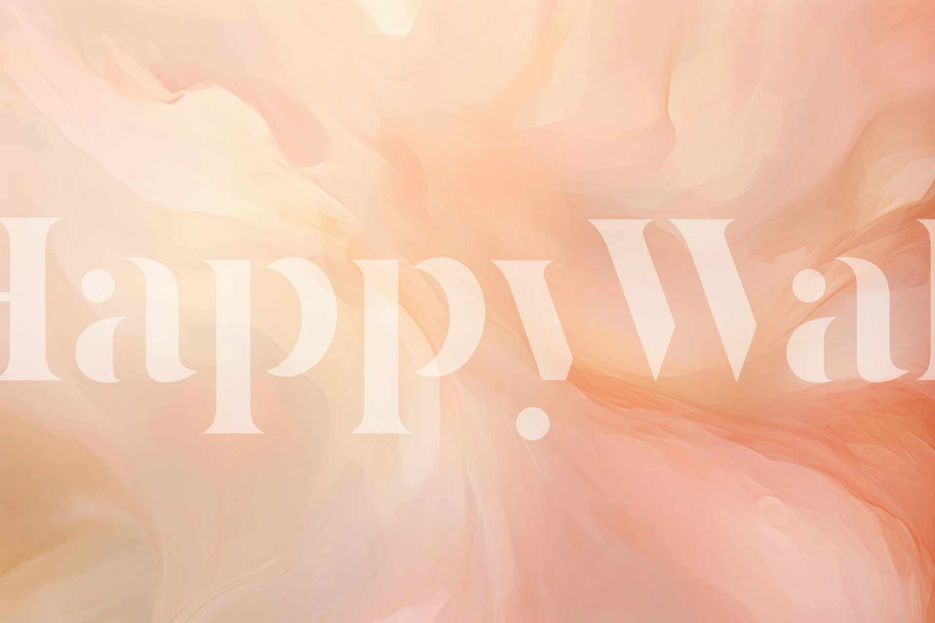 Pastel peach abstract swirled wallpaper with soft brush strokes