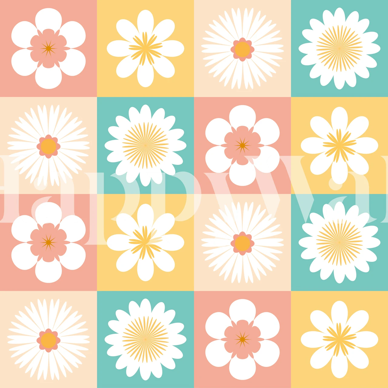 Flower Dance wallpaper design in a room