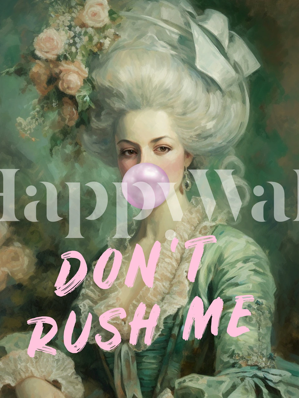 Marie Antoinette with bubblegum art wallpaper