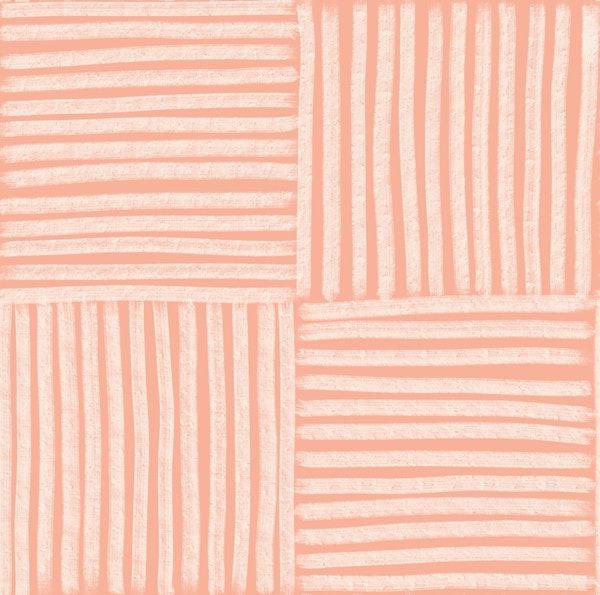 Boho Modern Hand Drawn Line Squares Pink