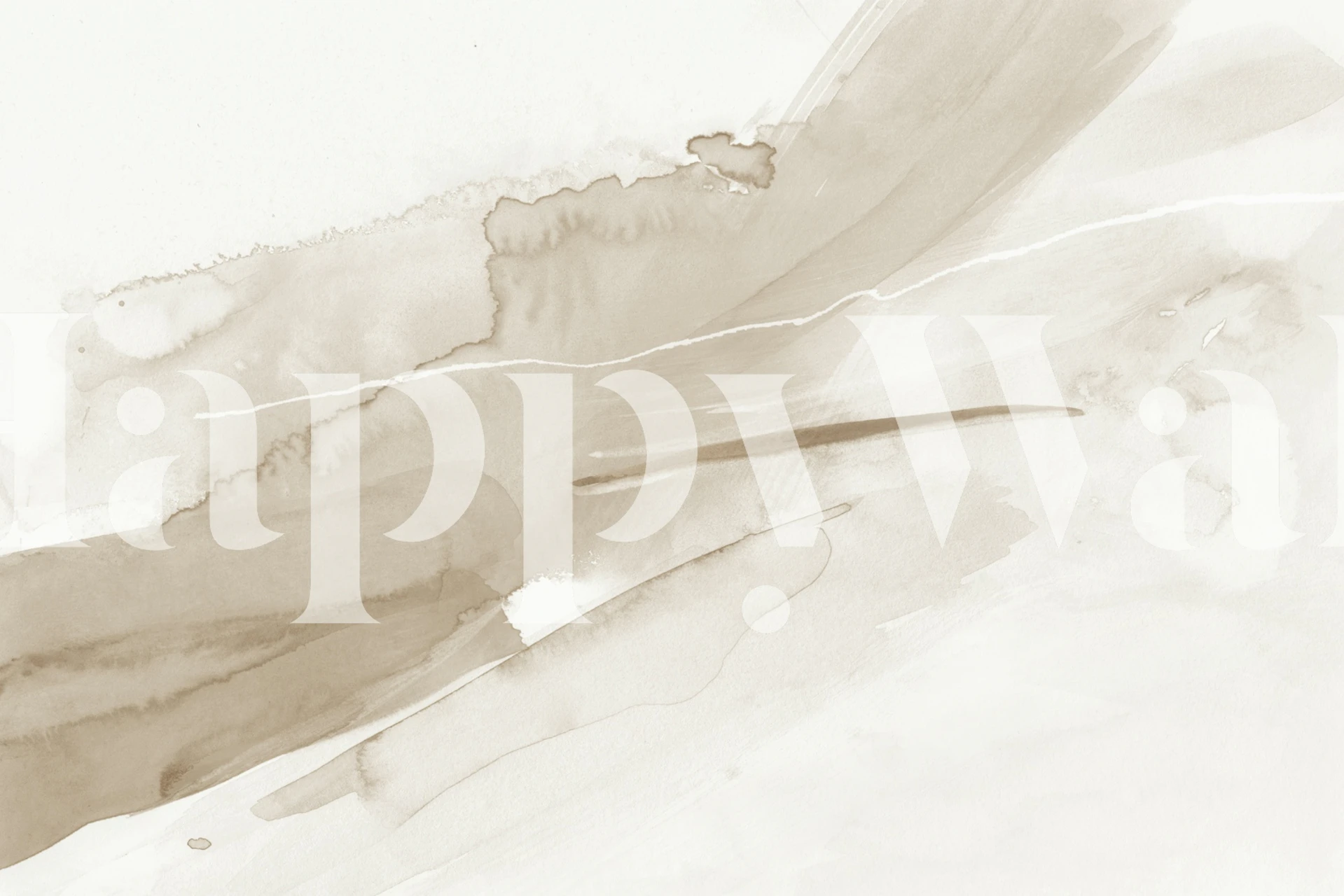 Abstract beige brush strokes wallpaper with soft colors