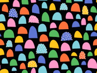Rainbow Abstract Hills and Dots wallpaper
