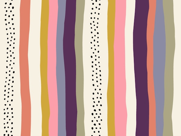 Regal Playful Wavy Stripes and Dots