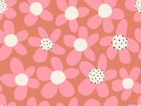 Playful Blooming Flowers - Watermelon Pink tapete