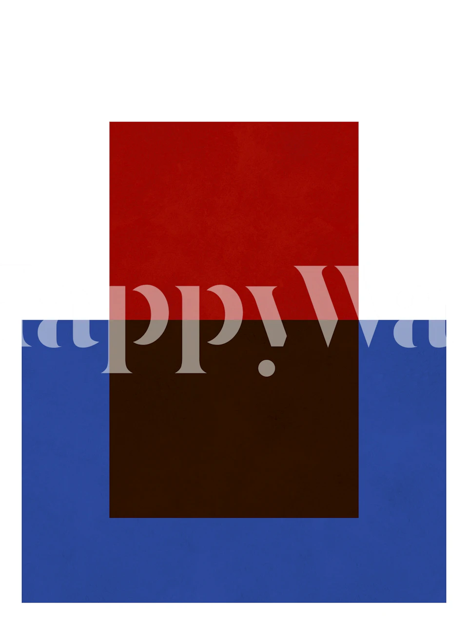 Contemporary geometric shapes wallpaper in a room