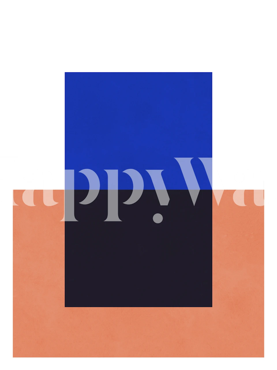 Contemporary geometric shapes wallpaper in a room