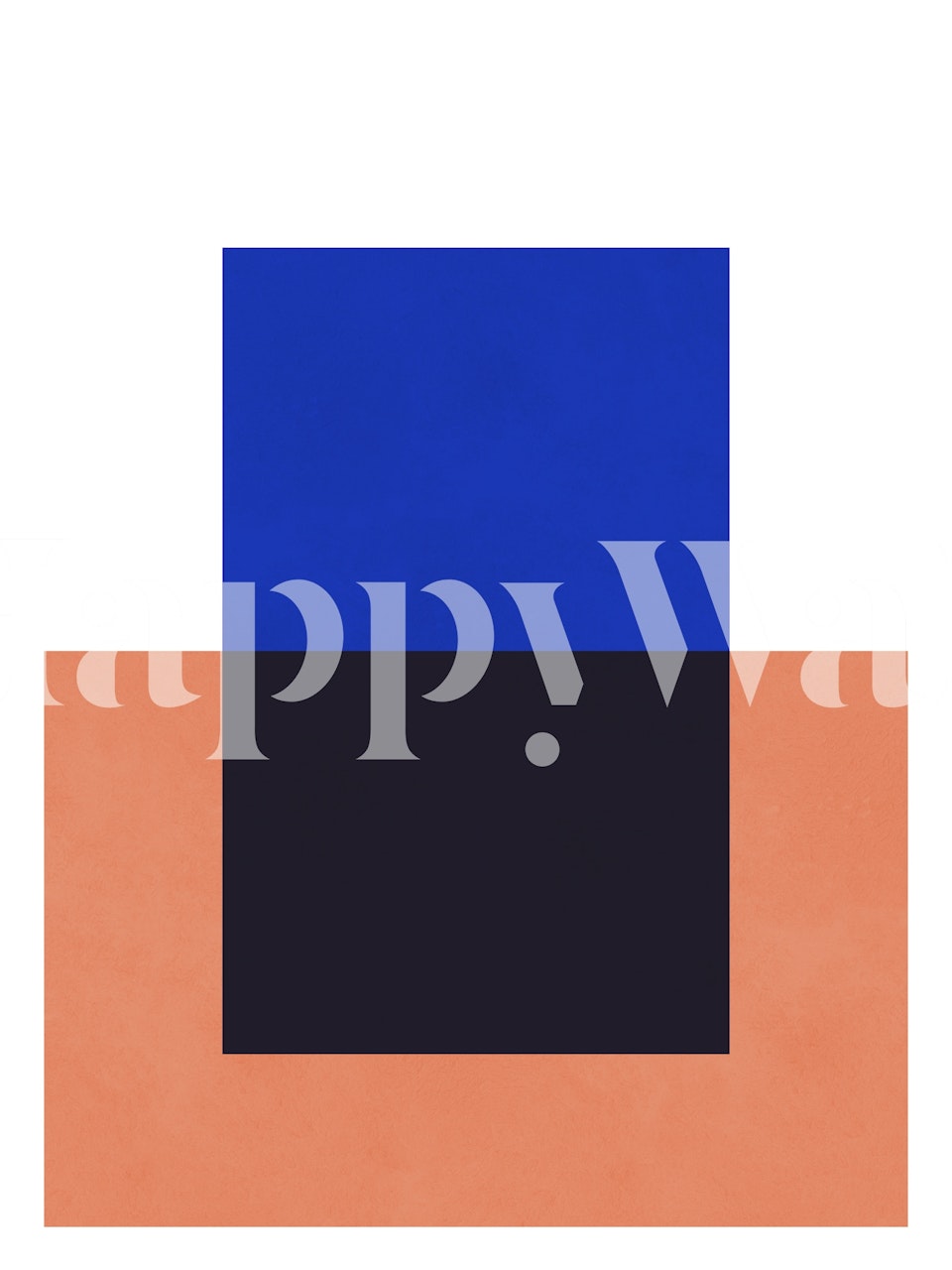 Contemporary geometric shapes wallpaper in a room