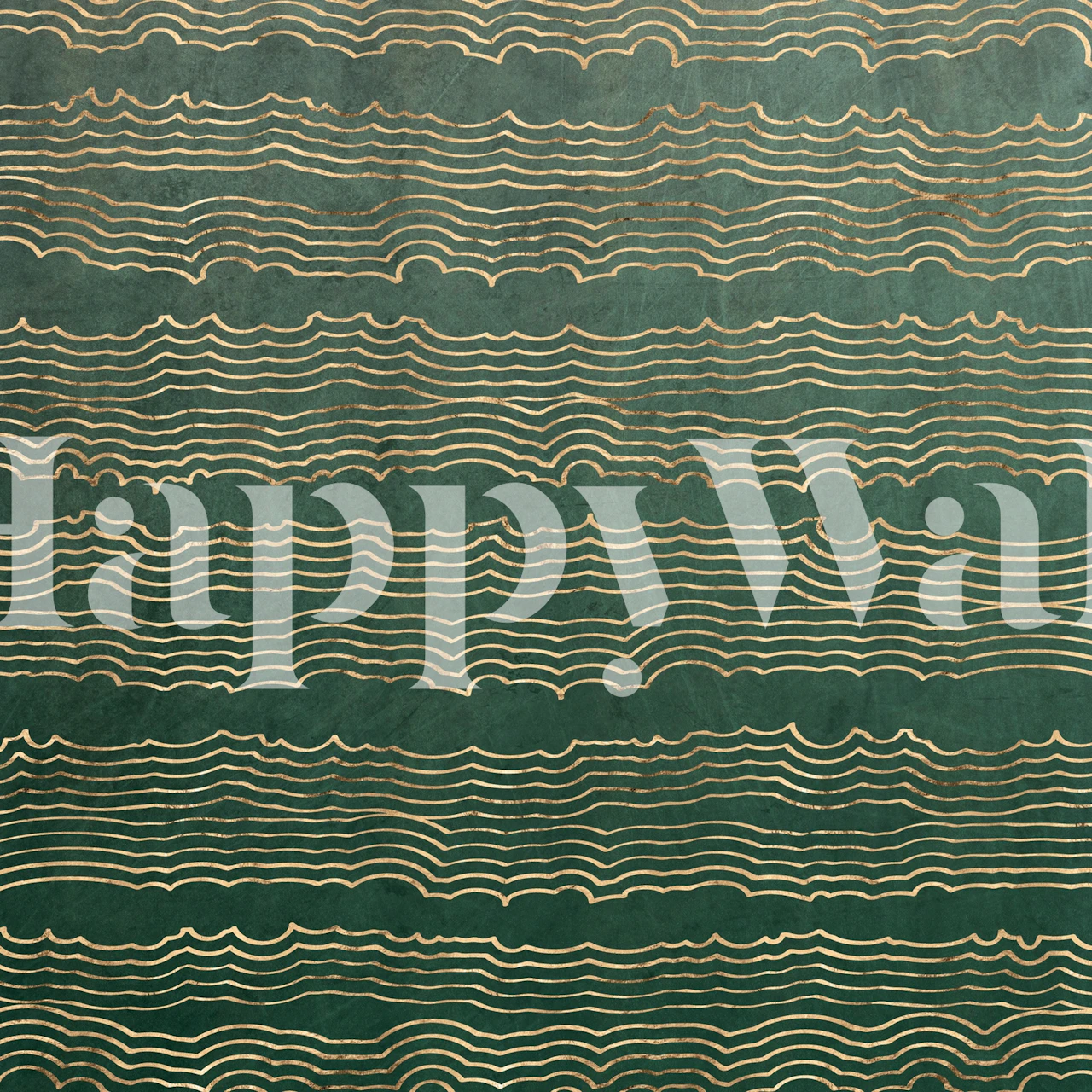 Green and Gold Sliced Marble tapetti huoneessa