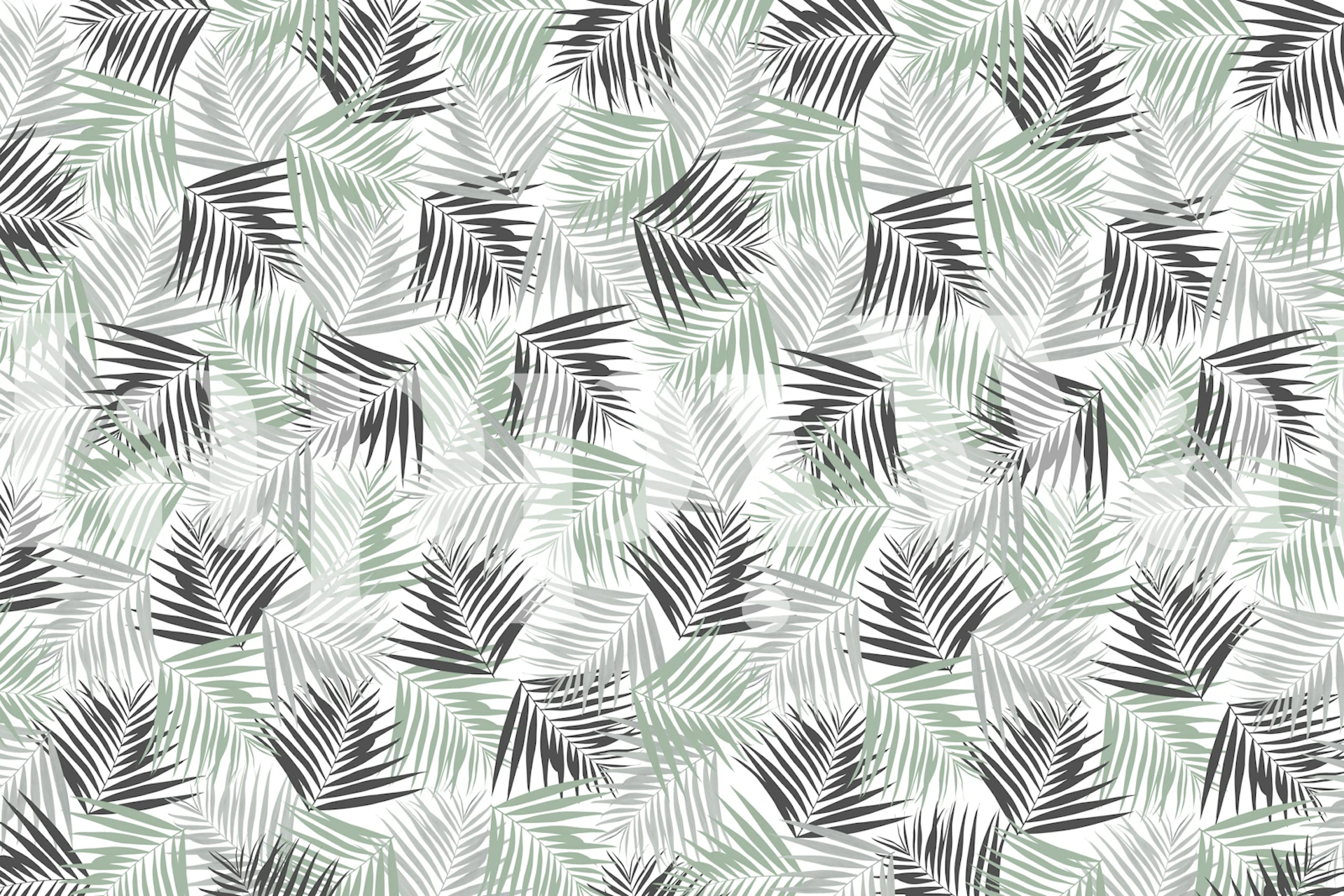 Tropical Retro Pattern wallpaper in a room