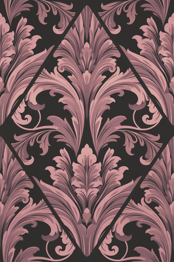 Victorian Elegance Regency Swirls Moody Pink