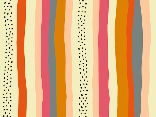 Bright Playful Wavy Stripes and Dots