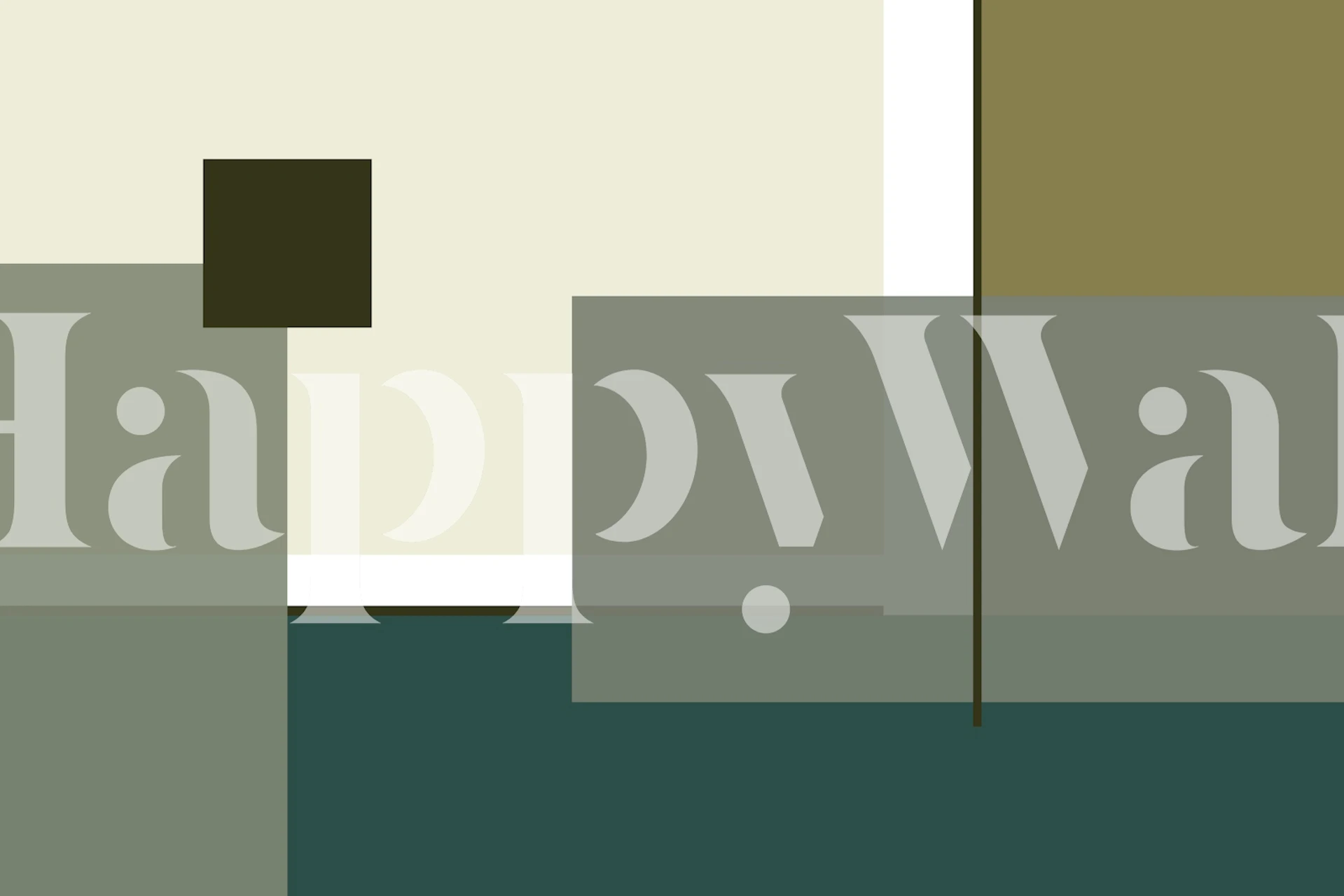 Abstract Color Block 8 wall mural featuring geometric shapes in muted earth tones