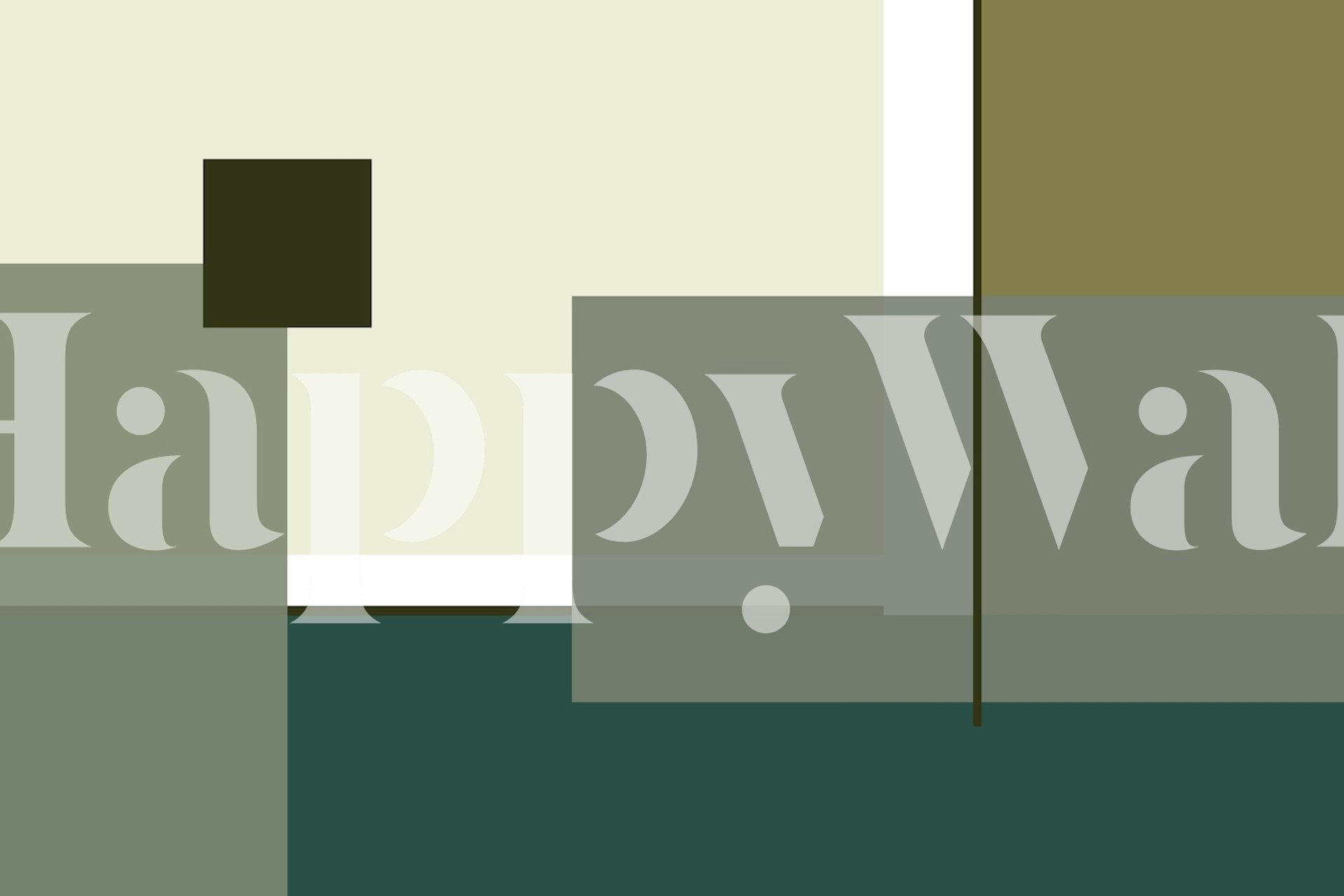 Abstract Color Block 8 wall mural featuring geometric shapes in muted earth tones