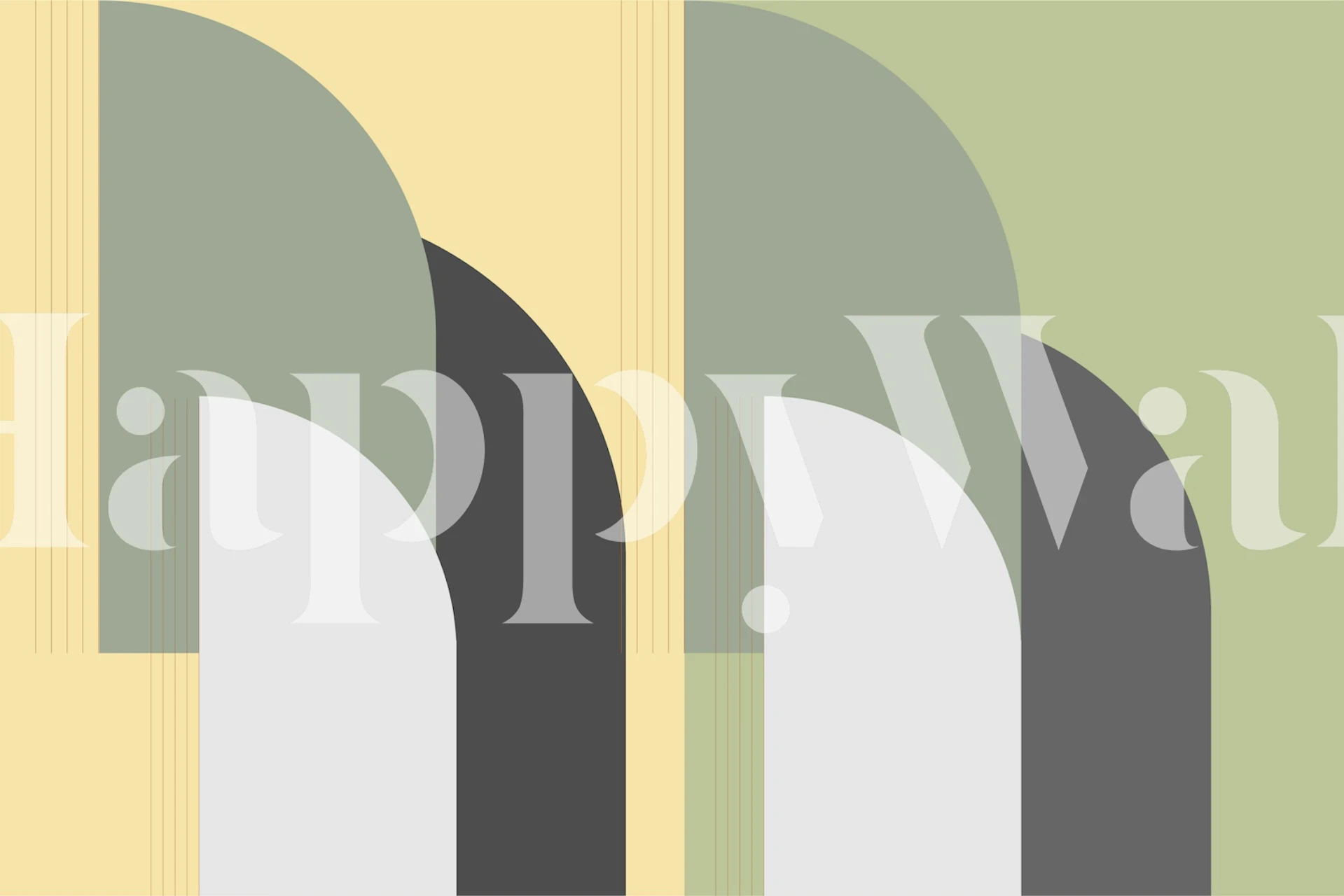 M-C Geo 06 papel pintado mostrado en una habitación