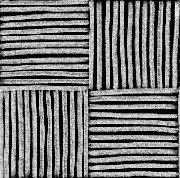 Boho Modern Handmade Stripes Black and White