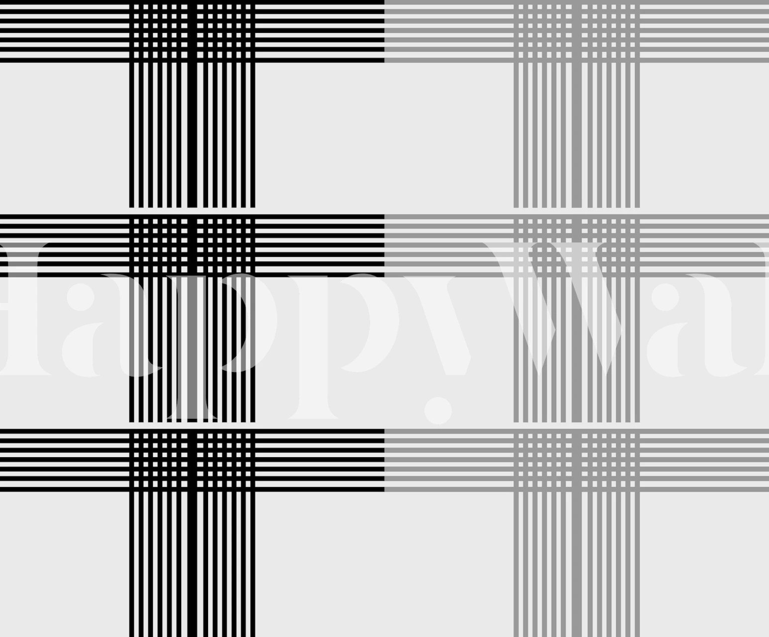 Black & gray lines wallpaper in a room