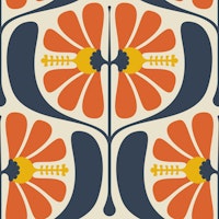 KF 0241 E - Vintage Retro Floral tapete