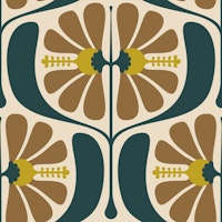 KF 0241 C - Vintage Retro Floral tapete