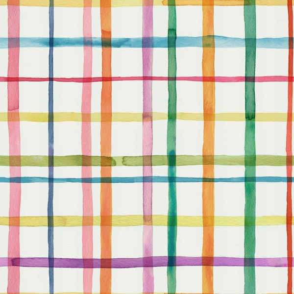 Color Grid Plaids Watercolor