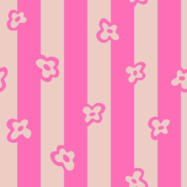 ABUNDANT STRIPES Dopamine Retro Pretty Pink