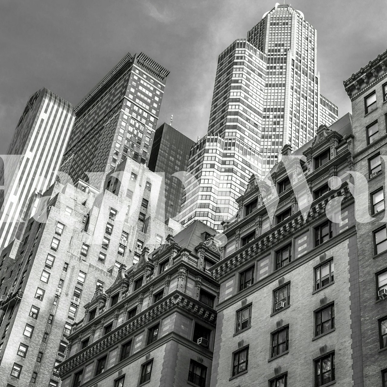 Wallpaper featuring NYC skyscrapers in a room