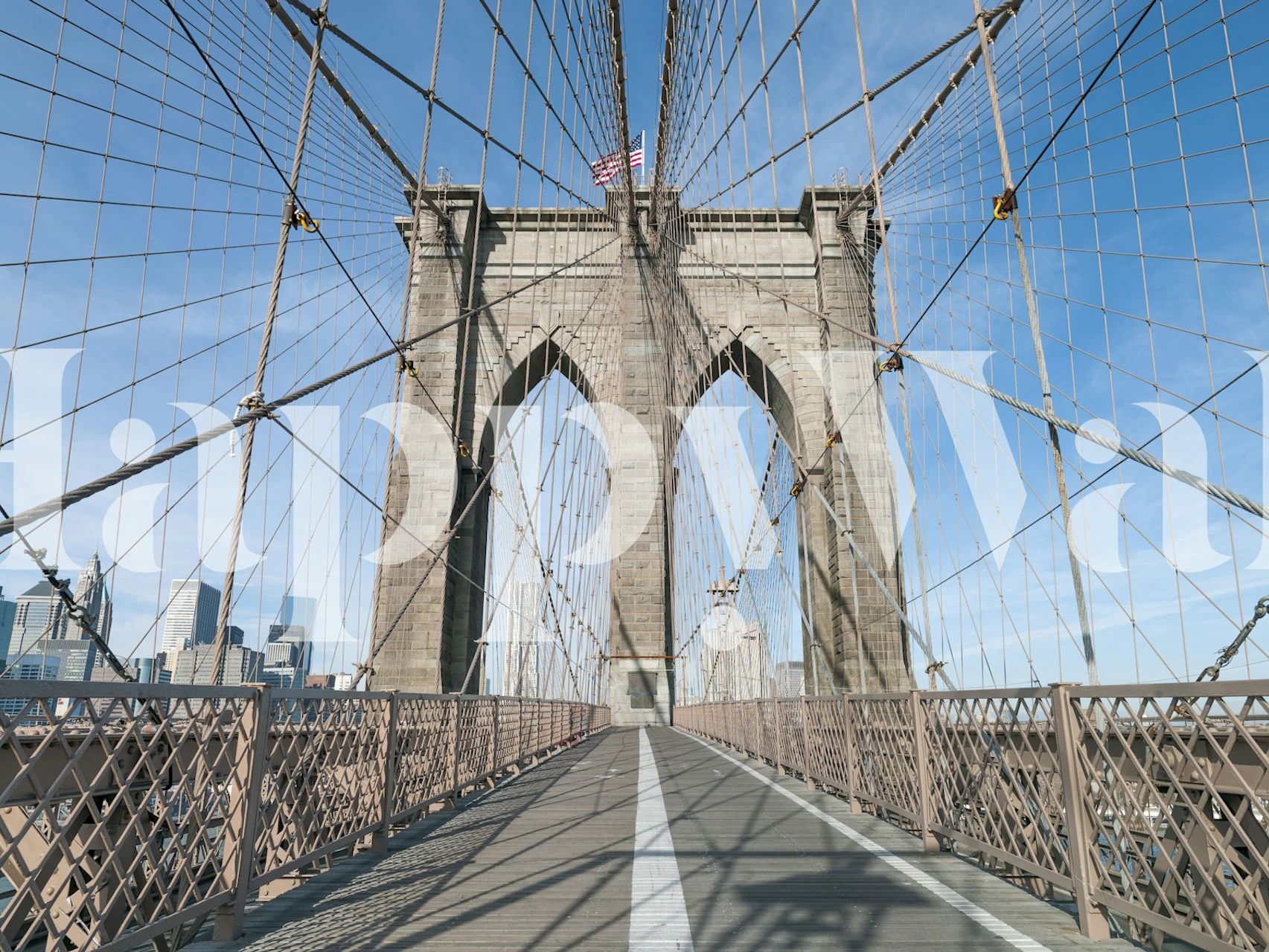 Brooklyn Bridge wallpaper in a room