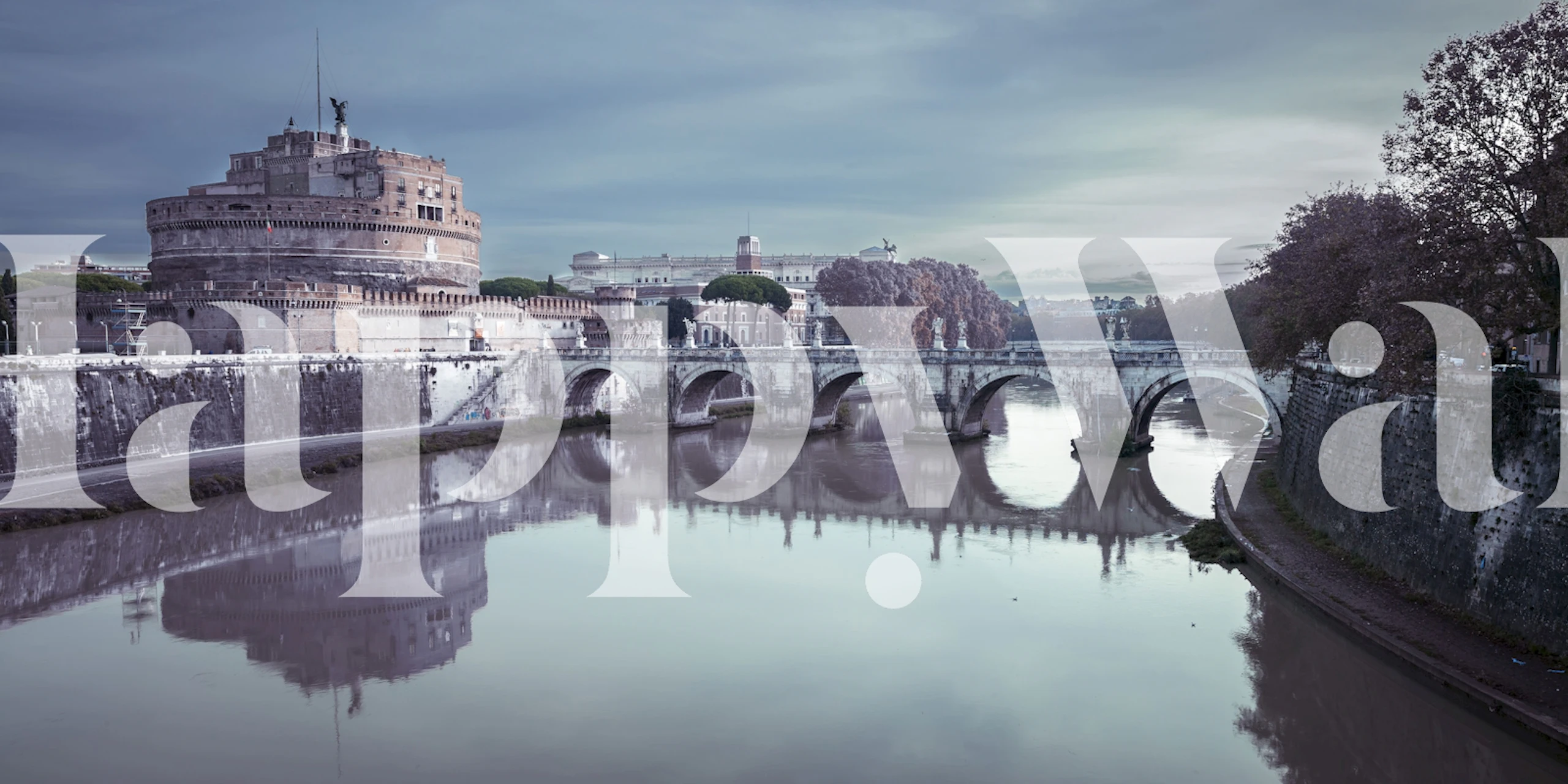 Papel de parede Castle St Angelo exibido em um quarto