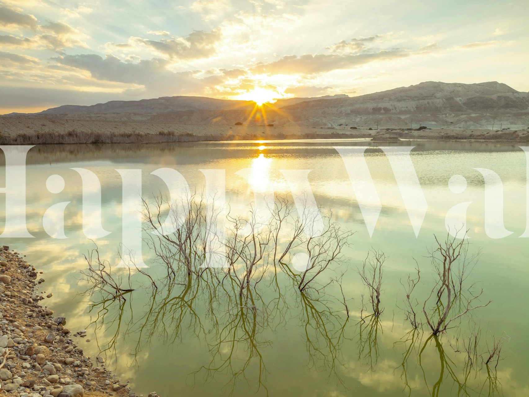 Dead Sea sunset tapet i et rum