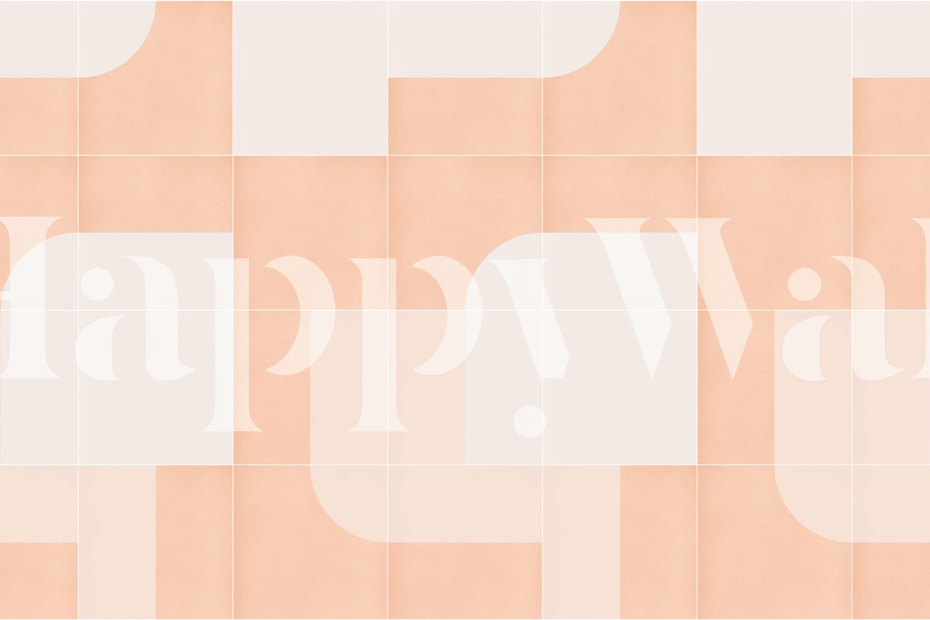 Retro geometric pink and white wallpaper with curved patterns