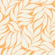 Wavy Tropical Leaves - Cream on Tangerine