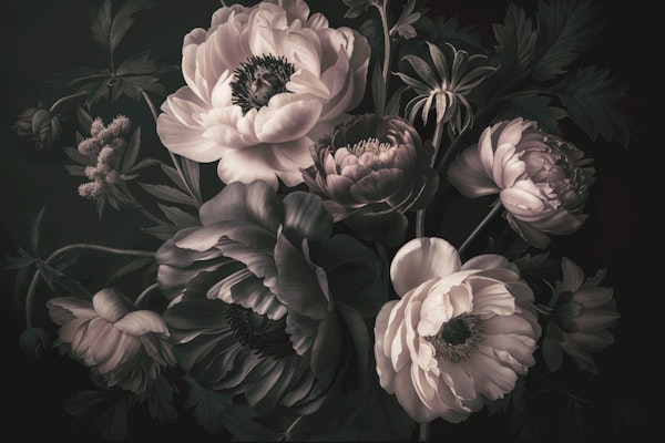 Baroque Regency Flower Splendor Dusty Pink