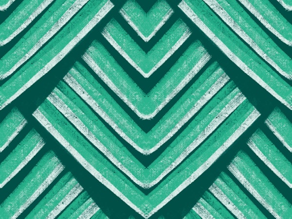 Boho Geo Shells Green Modern Abstract