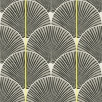 Japandi palms yellow lines (small scale) tapete