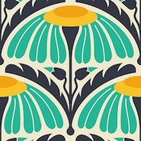 KF 0242 D - Vintage Retro Floral ταπετσαρία