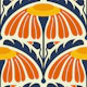 KF 0242 C - Vintage Retro Floral
