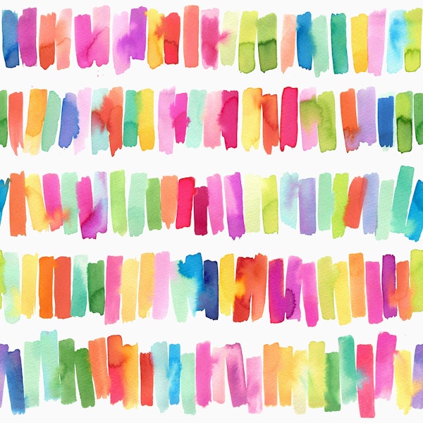 Colorful Brushstrokes Stripes Rainbow