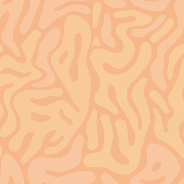 Monochromatic Matisse Shapes Peach Fuzz