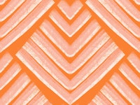 Boho Modern Shapes Shells in Pink and Orange wallpaper