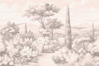 TUSCANY BAROQUE PAINTING PASTEL SEPIA carta da parati