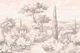 TUSCANY BAROQUE PAINTING PASTEL SEPIA