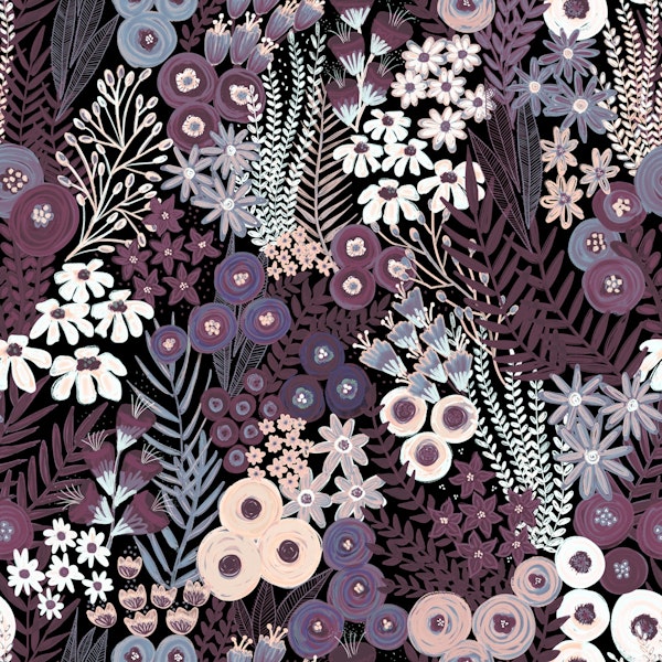 Painterly Wildflower Meadow Modern Neutral